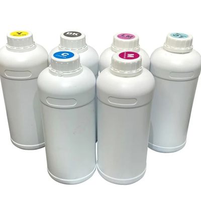 Υδατοβόλο μελάνι 1000 ml χύδην Ανερόστεκτος CMYK Λευκή εκτύπωση Περιβαλλοντικά φιλική Ακτινοστεγμένη