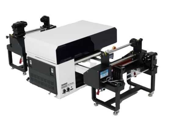 Τυπωτής κυλίνδρων UV 30CM με πιστοποίηση CE/UKCA/ROHS για την εκτύπωση αυτοκόλλητων με διπλή κεφαλή XP600