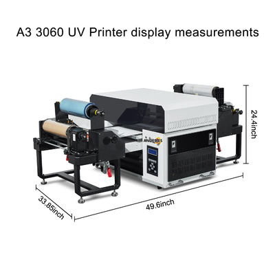 30cm A3 UV εκτυπωτής κυλίνδρων με κεφαλή XP600 και πιστοποιητικά CE/UKCA/ROHS
