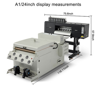 60cm i3200 DTF εκτυπωτής με 4 κεφαλές και Shaker Power Machine ο καλύτερος συνεργάτης εκτύπωσης