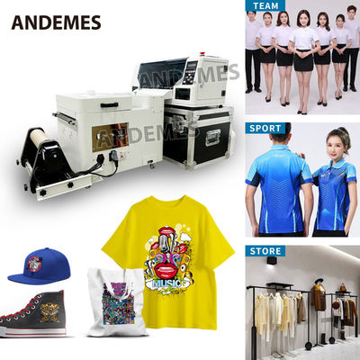 Προσαρμόστε μπλουζάκια με Andemes Desktop 13inch DTF εκτυπωτής Δύο XP600 Κεφαλές CMYK W Ink