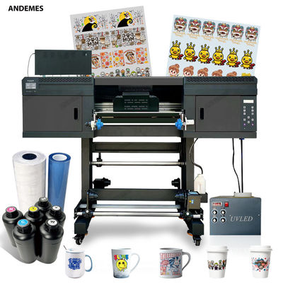 CMYKWWWW Ink Color UV Printer A1 6090 2 σε 1 Μηχανή διαφήμισης και εμπορικής επωνυμίας 24 ιντσών