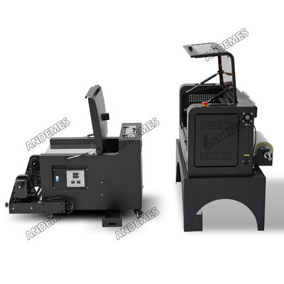 XP600 Μηχανή εκτύπωσης πολλαπλών χρωμάτων για μπλουζάκια με δύο κεφαλές και φούρνο συντήρησης σκόνης