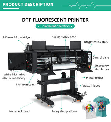 A1 60cm Dtf εκτυπωτής Roll To Roll Machine All In One μοντέλο λευκής μελάνης κυκλοφορίας