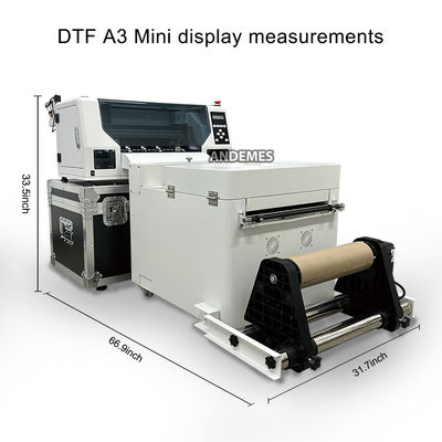Μίνι A3 dtf εκτυπωτής eps διπλής κεφαλής xp600 σκόνη κουνιστή φούρνο