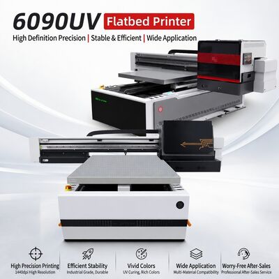 6090 UV Flatbed Printer Multi Material Υψηλής ακρίβειας άμεση έξοδος