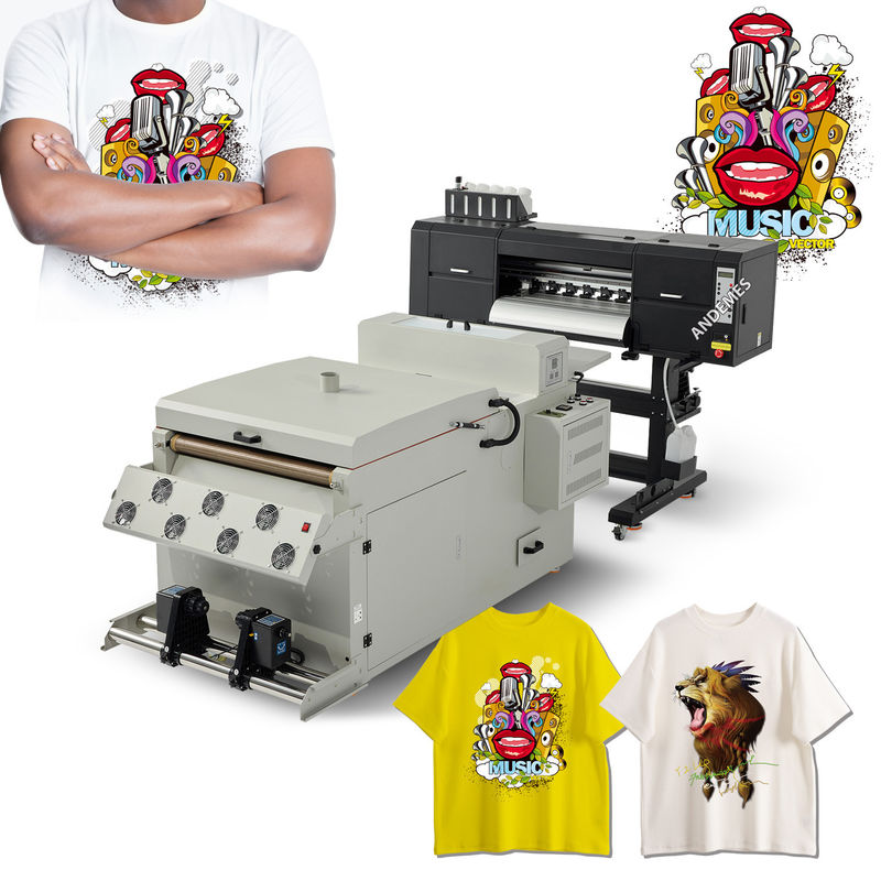 A1 60CM DTF Inkjet εκτυπωτής με 4 κεφαλές I3200 Print Head Conveyor Powder Shaker and Oven