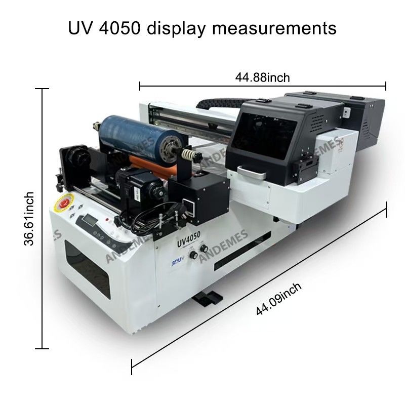 Εκτυπωτής UV 2 σε 1 6090 Κούπα Φιαλίδιο Κουτί Τηλεφώνου Εκτυπωτής 60cm πλάτος εκτύπωσης CMYKWWWW Χρώμα μελάνης